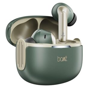 Boat Airdopes 219, 4Mics ENx, 40H Battery, Best in Segment for Calling, Stream Ad Free Music via App Support, Bluetooth Earbuds, TWS Ear Buds Wireless Earphones with mic (Forest Sage)