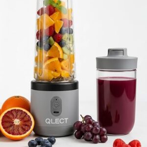 Qlect Portable Blender Electric Juicers Fruit Mixers USB Rechargeable Smoothie Mini Personal Juicer 16 Blades 3Gears With 1500 Mah Rechargeable Battery-Smoothie Blender